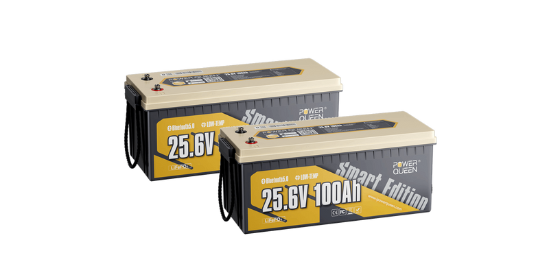 2 x 24 V 100 Ah Smart in Reihe