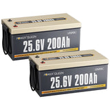 Power Queen 24V 200Ah LiFePO4 Batterie, Eingebautes 200A BMS