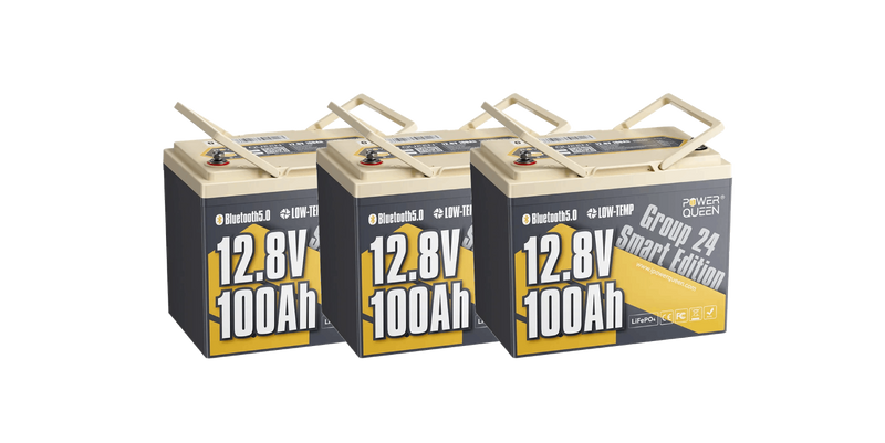 3 x 12 V 100 Ah G24 in Reihe