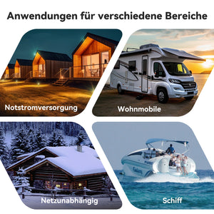 Power Queen 12V 200Ah Plus LiFePO4 Batterie, Eingebautes 200A BMS