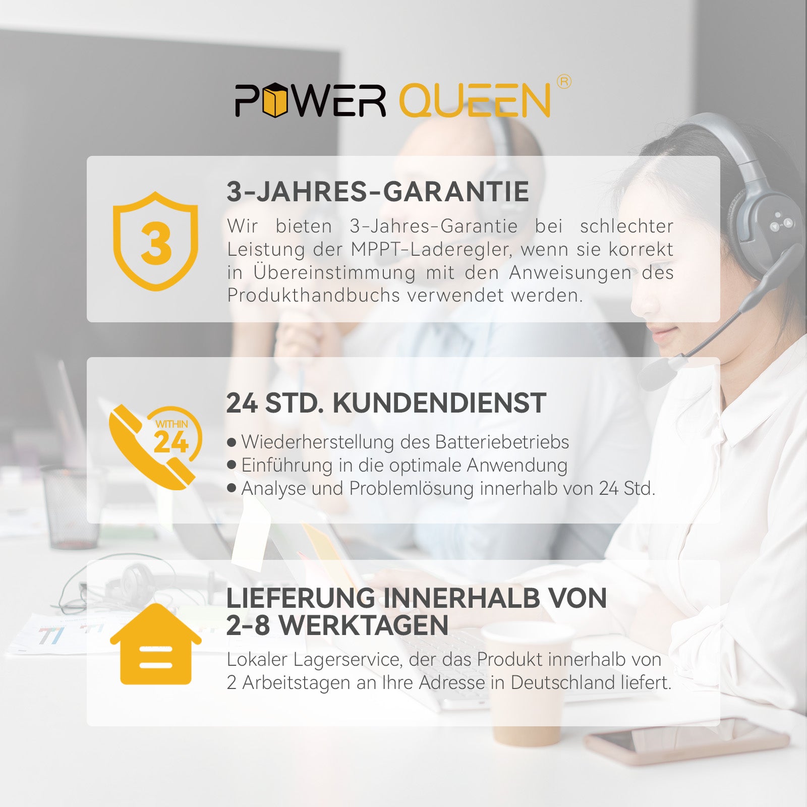 Contrôleur de charge solaire Power Queen MPPT 12/24 V 30 A avec module Bluetooth