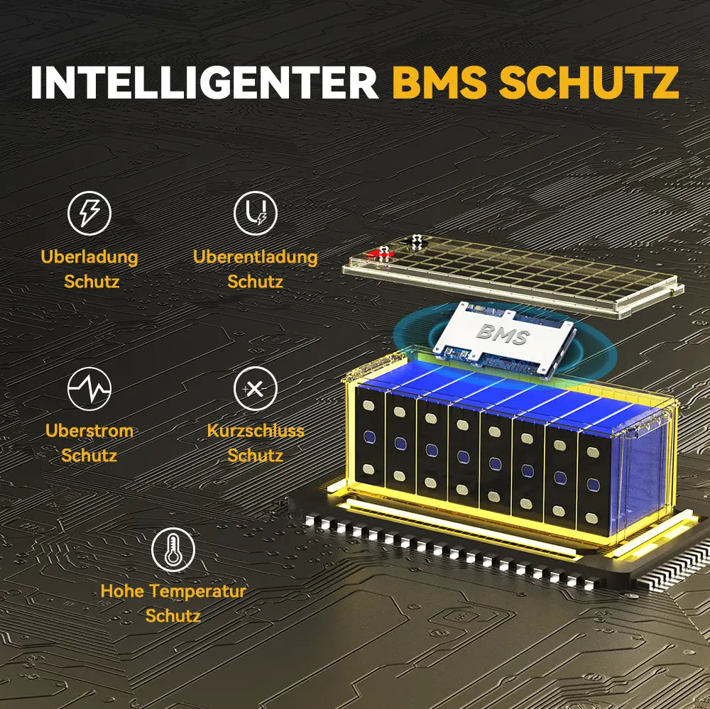 Batterie Power Queen 24V 100Ah LiFePO4, avec BMS 100A, UA 0%