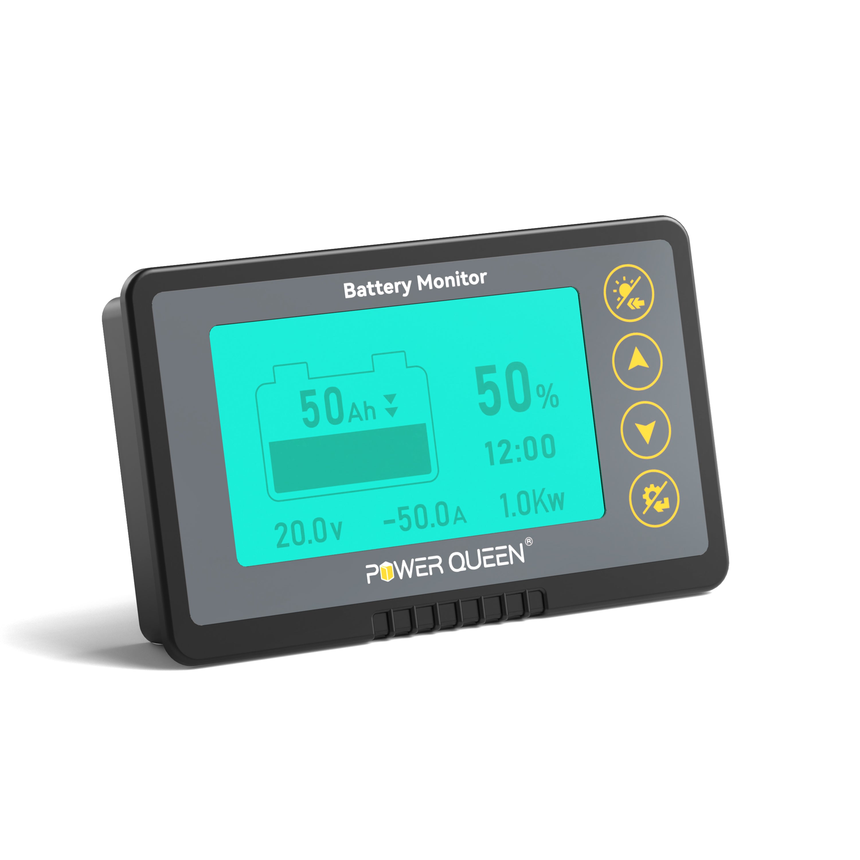 Power Queen 500A battery monitor with shunt, LCD display