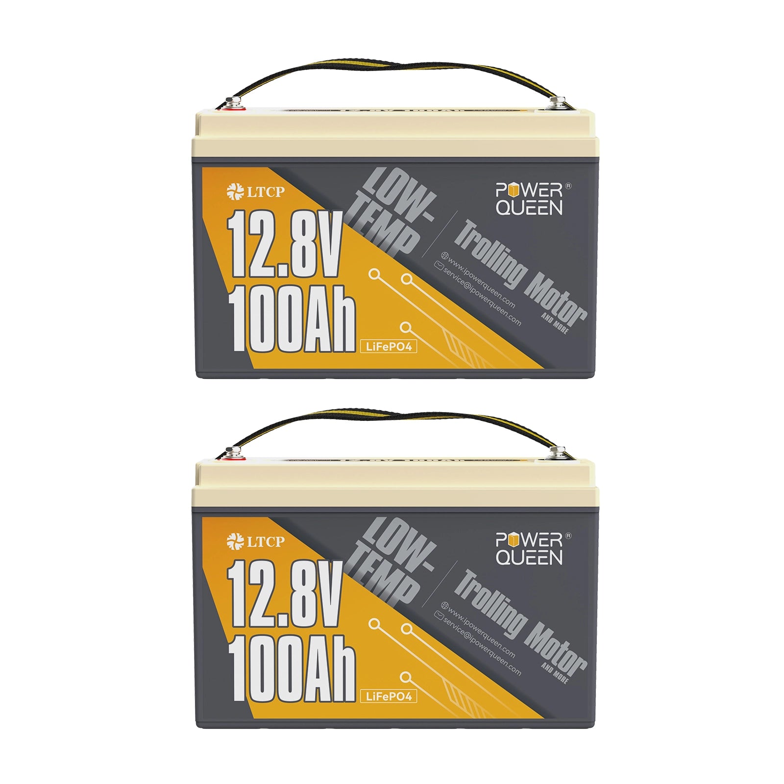 Power Queen LiFePO4 12V 100Ah lage temperatuur accu voor elektromotor