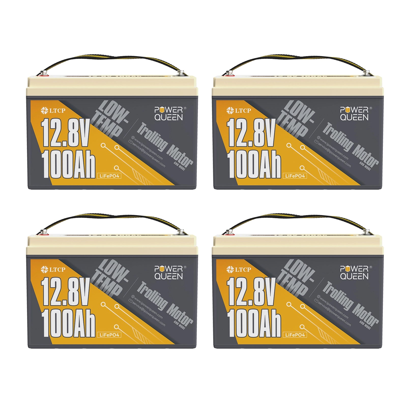 Power Queen LiFePO4 12V 100Ah lage temperatuur accu voor elektromotor