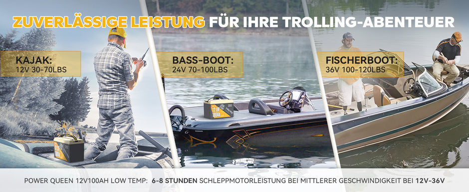 Power Queen 12V Lithium-Eisen-Phosphat ist eine hervorragende Wahl für Fischfinderbatterien