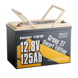 Power Queen 12V 125Ah Group 27 Smart LiFePO4 Versorgungsbatterie