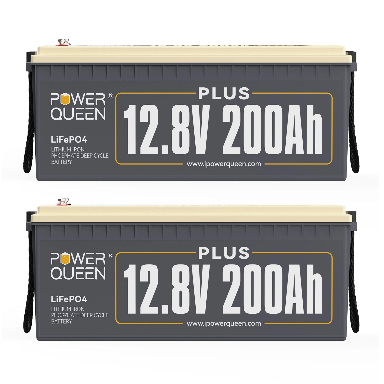 Power Queen 12V 200ah plus Batteria LifePo4, costruita -in 200a bms