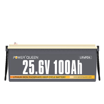 【UA 0% ПДВ】Acumulador Power Queen 24V 100Ah LiFePO4, вбудована BMS 100A
