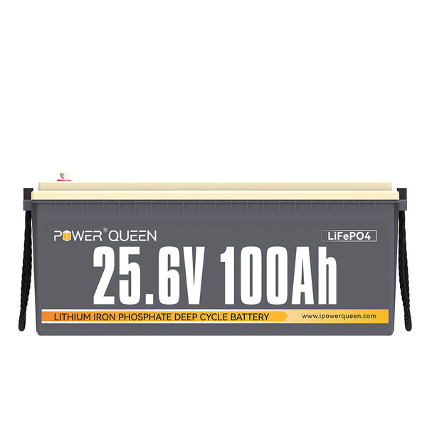 【UA 0% ПДВ】Акумулятор Power Queen 24V 100Ah LiFePO4, вбудована BMS 100A