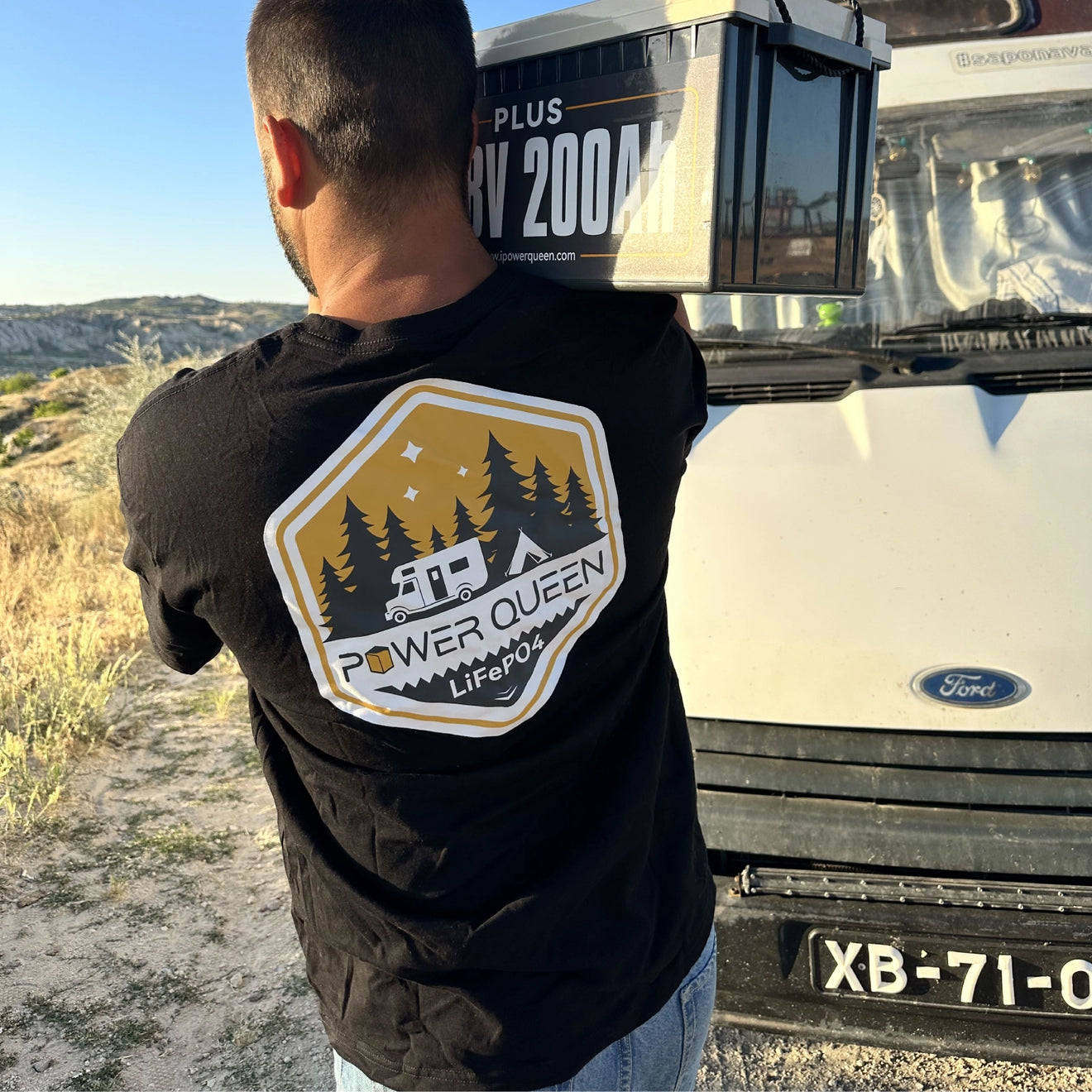 Camiseta de manga curta/boné de beisebol Power Queen