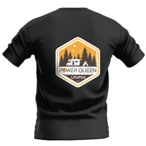 Camiseta de manga curta/boné de beisebol Power Queen