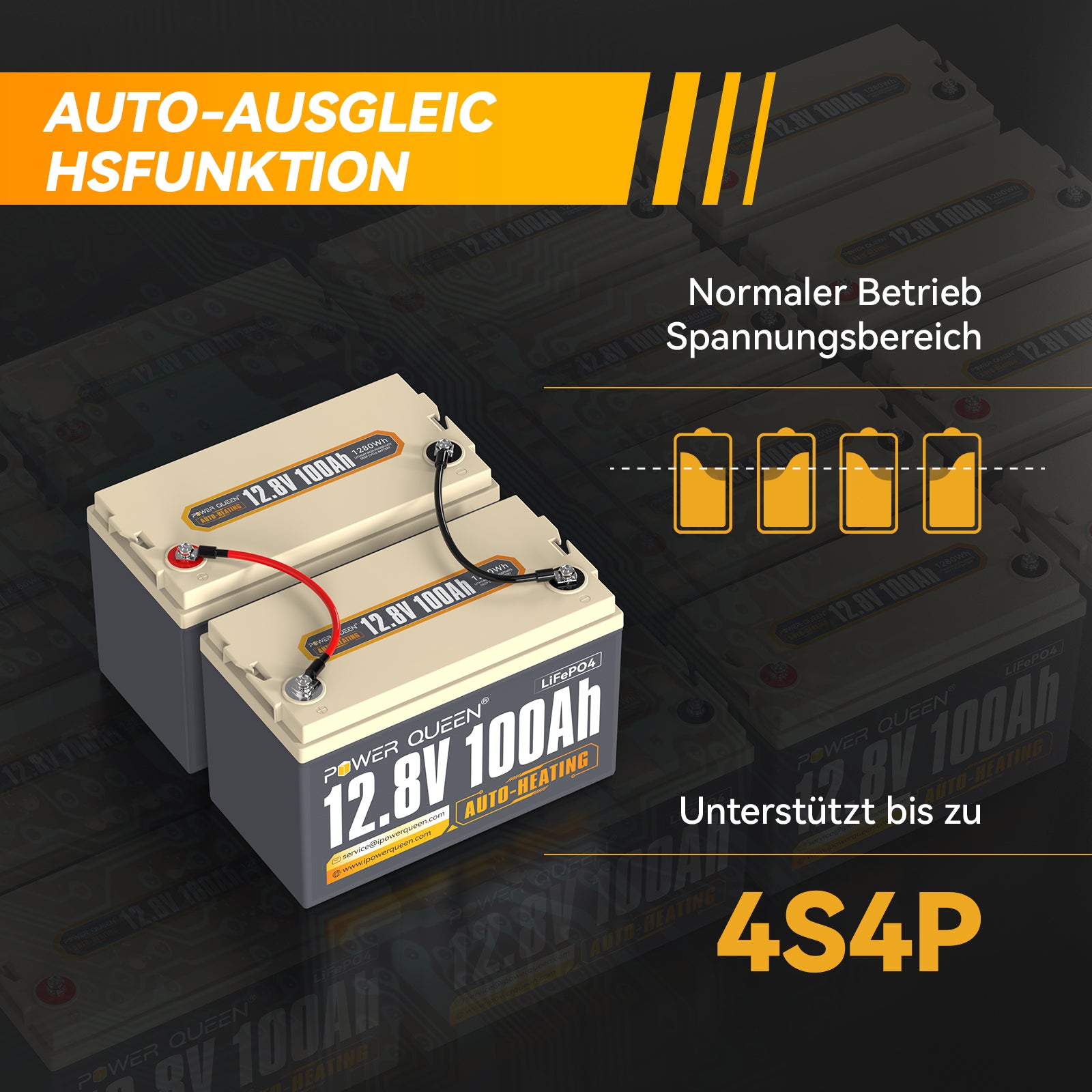 Batterie connectée Lithium LiFePO4 12V 100Ah avec chauffage intégré, s