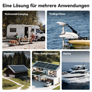 Power Queen 12V 125Ah Group 27 Smart LiFePO4 Versorgungsbatterie