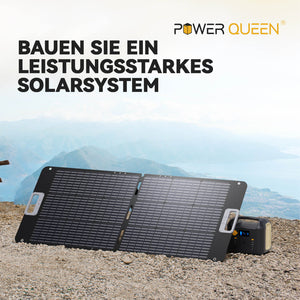 Power Queen 100W portable solar panel for gardens, balconies, RVs, camping
