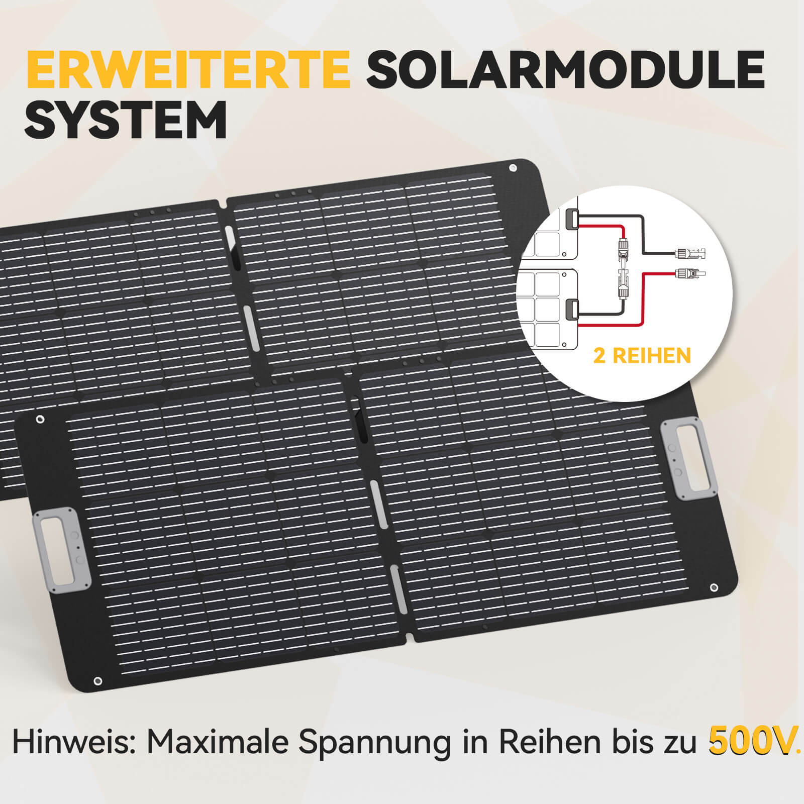 Panel solar portátil Power Queen de 100 W para jardines, balcones, vehículos recreativos y camping