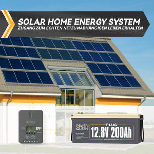 Power Queen MPPT 12/24V 30A Solarladeregler, Einstellbarer LCD-Anzeige