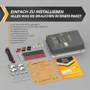 【0% IVA】Regolatore di carica solare Power Queen MPPT 12/24V 30A